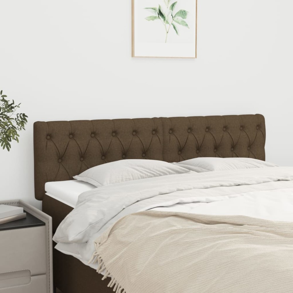vidaXL Κεφαλάρια Κρεβατιού 2 τεμ. Σκ. Καφέ 80x7x78/88cm Υφασμάτινο