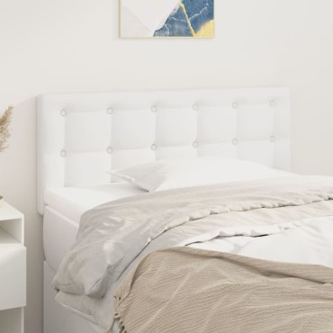 vidaXL Κεφαλάρι Κρεβατιού Λευκό 80x5x78/88cm από Συνθετικό Δέρμα 1 τεμ.