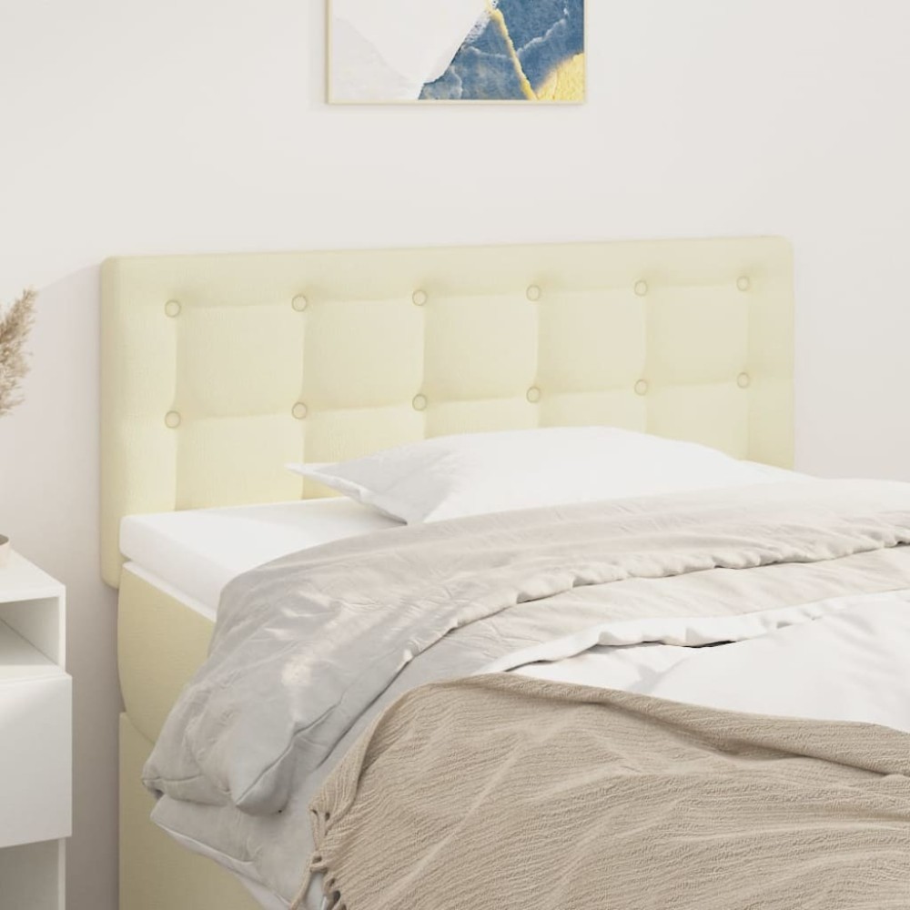 vidaXL Κεφαλάρι Κρεβατιού Κρεμ 80x5x78/88cm από Συνθετικό Δέρμα 1 τεμ.