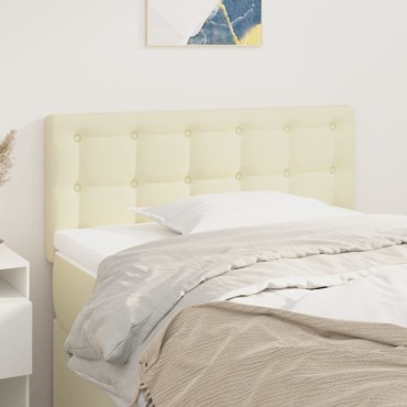 vidaXL Κεφαλάρι Κρεβατιού Κρεμ 80x5x78/88cm από Συνθετικό Δέρμα 1 τεμ.