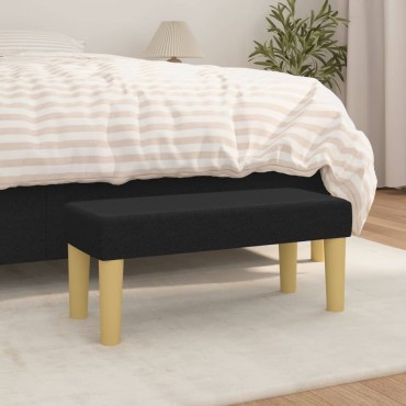 vidaXL Πάγκος Μαύρος 70x30x30cm Υφασμάτινος 1 τεμ.