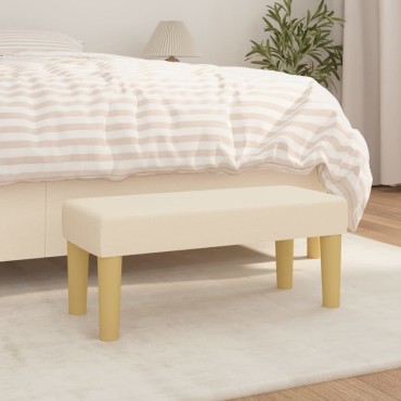 vidaXL Πάγκος Κρεμ 70x30x30cm Υφασμάτινος 1 τεμ.
