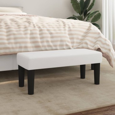 vidaXL Πάγκος Λευκός 70x30x30cm από Συνθετικό Δέρμα 1 τεμ.
