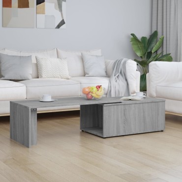 vidaXL Τραπεζάκι Σαλονιού Γκρι Sonoma 150x50x35cm Επεξεργασμένο Ξύλο 1 τεμ.
