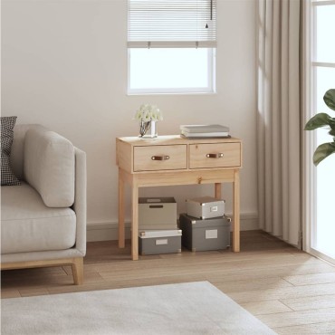 vidaXL Τραπέζι Κονσόλα 76,5x40x75cm από Μασίφ Ξύλο Πεύκου 1 τεμ.