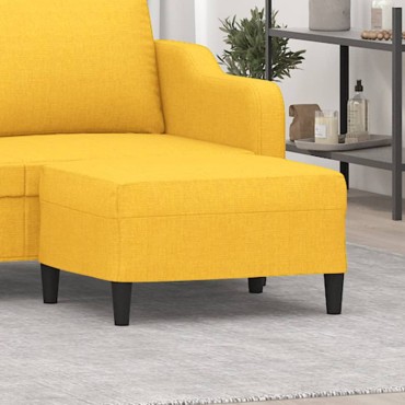 vidaXL Υποπόδιο Ανοιχτό Κίτρινο 70x55x41cm Υφασμάτινο 1 τεμ.