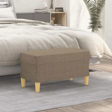 vidaXL Πάγκος Taupe 70x35x41cm Υφασμάτινος 1 τεμ.