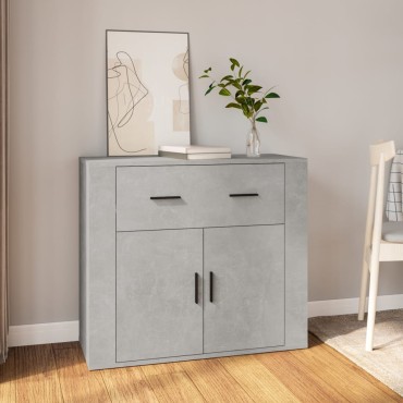 vidaXL Ντουλάπι Γκρι Σκυροδέματος 80x33x70cm Επεξεργασμένο Ξύλο 1 τεμ.