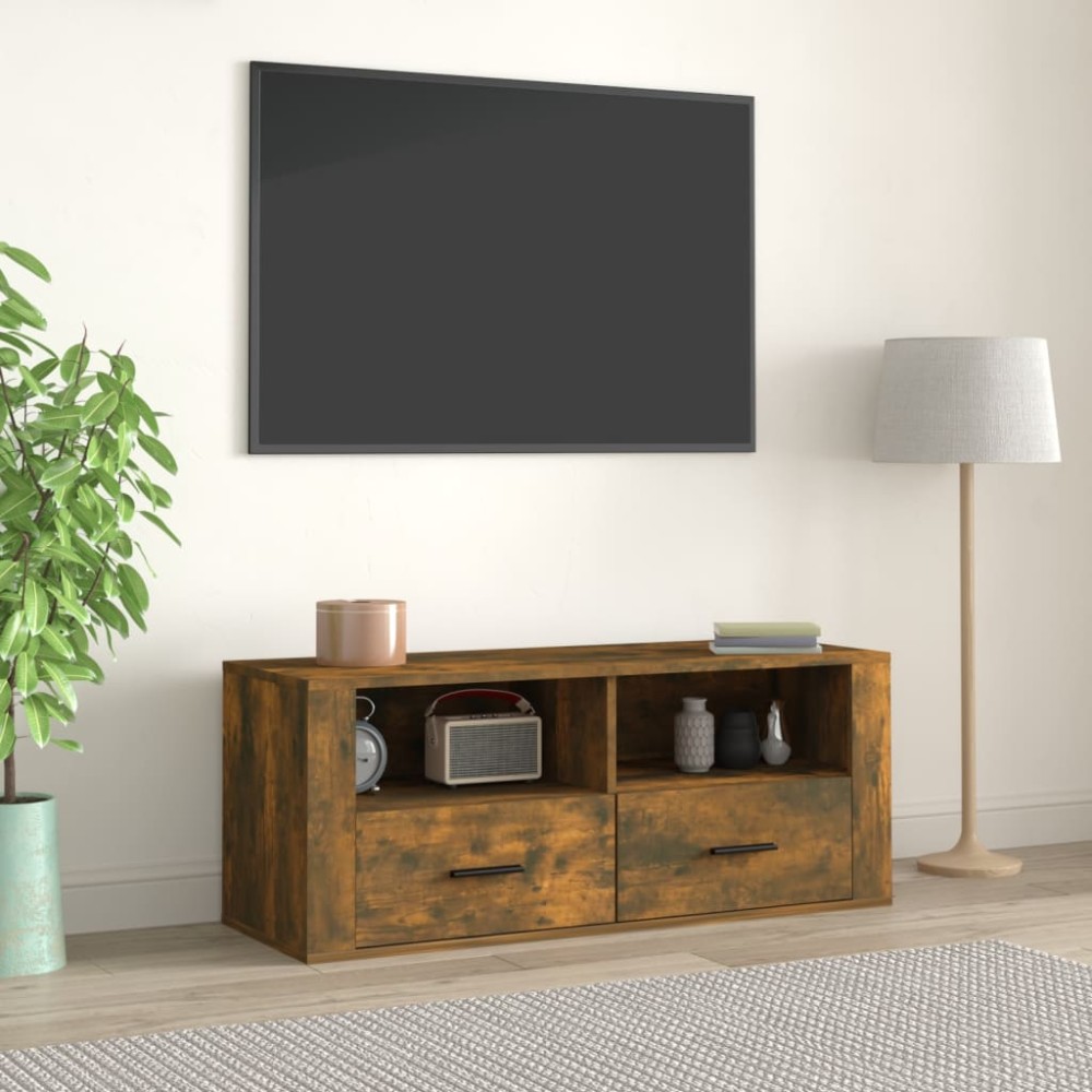 vidaXL Έπιπλο Τηλεόρασης Καπνιστή Δρυς 100x35x40cm Επεξ. Ξύλο