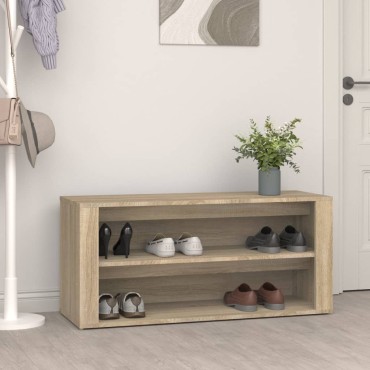 vidaXL Παπουτσοθήκη Sonoma Δρυς 100x35x45cm Επεξεργασμένο Ξύλο