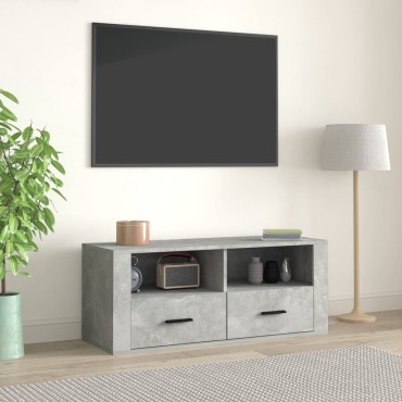 vidaXL Έπιπλο Τηλεόρασης Γκρι Σκυρ. 100x35x40cm Επεξ. Ξύλο