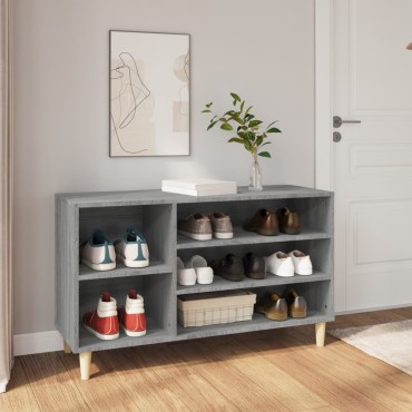 vidaXL Παπουτσοθήκη Γκρι Sonoma 102x36x60cm από Επεξεργασμένο Ξύλο