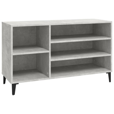 vidaXL Παπουτσοθήκη Γκρι Σκυροδέματος 102x36x60cm Επεξεργασμένο Ξύλο