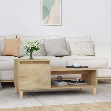 vidaXL Τραπεζάκι Σαλονιού Sonoma Δρυς 100x50x45cm Επεξεργασμένο Ξύλο 1 τεμ.