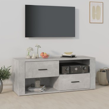 vidaXL Έπιπλο Τηλεόρασης Γκρι Σκυρ. 100x35x40cm Επεξ. Ξύλο