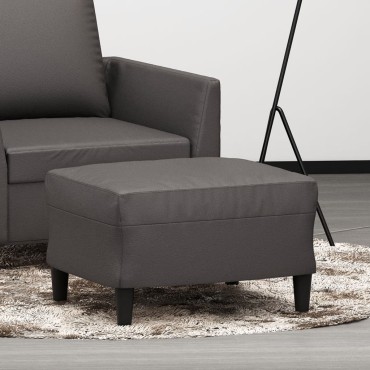 vidaXL Υποπόδιο Γκρι 60x50x41cm από Συνθετικό Δέρμα 1 τεμ.