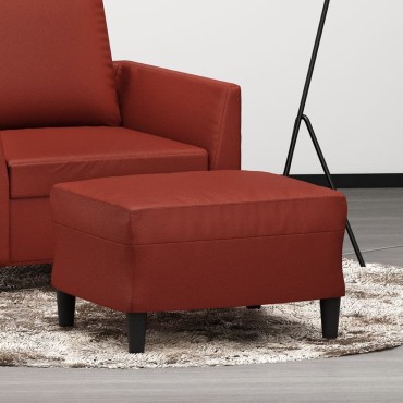 vidaXL Υποπόδιο Μπορντό 60x50x41cm από Συνθετικό Δέρμα 1 τεμ.
