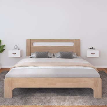 vidaXL Κομοδίνα Επιτοίχια 2 τεμ. Λευκά 40x29,5x22cm