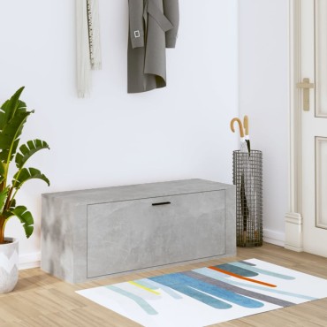 vidaXL Παπουτσοθήκη Γκρι Σκυροδέματος 100x35x38cm Επεξεργασμένο Ξύλο