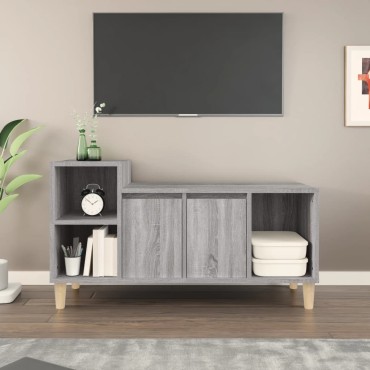 vidaXL Έπιπλο Τηλεόρασης Γκρι Sonoma 100x35x55cm από Επεξεργ. Ξύλο