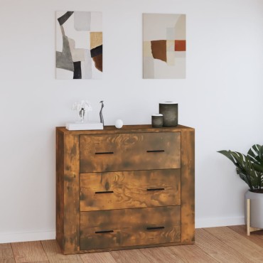 vidaXL Ντουλάπι Καπνιστή Δρυς 80x33x70cm από Επεξεργασμένο Ξύλο 1 τεμ.