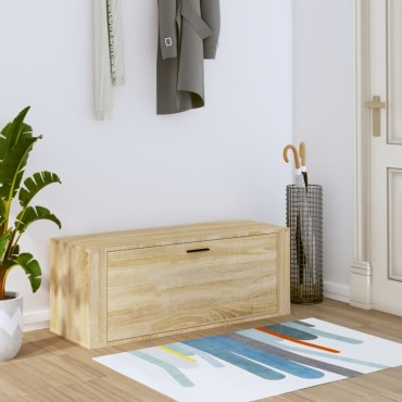 vidaXL Παπουτσοθήκη Επιτοίχια Sonoma Δρυς 100x35x38cm Επεξ. Ξύλο