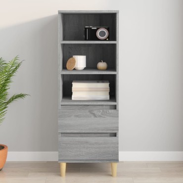 vidaXL Ντουλάπι Γκρι Sonoma 40x36x110cm από Επεξεργασμένο Ξύλο 1 τεμ.