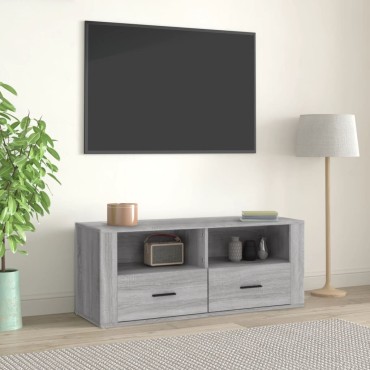 vidaXL Έπιπλο Τηλεόρασης Γκρι Sonoma 100x35x40cm από Επεξεργ. Ξύλο
