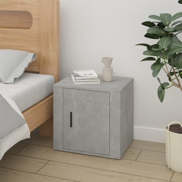 vidaXL Κομοδίνα Γκρι Σκυροδέματος 50x39x47cm