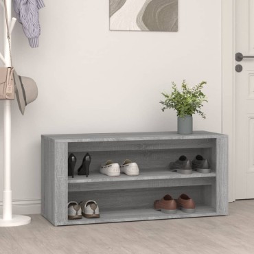 vidaXL Παπουτσοθήκη Γκρι Sonoma 100x35x45cm από Επεξεργασμένο Ξύλο