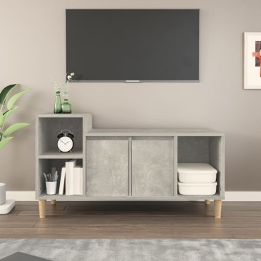 vidaXL Έπιπλο Τηλεόρασης Γκρι Σκυρ. 100x35x55cm Επεξ. Ξύλο