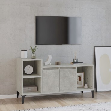 vidaXL Έπιπλο Τηλεόρασης Γκρι Σκυρ. 100x35x55cm Επεξ. Ξύλο