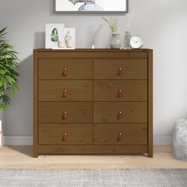 vidaXL Βοηθητικό Ντουλάπι Καφέ Μελί 100x40x90cmαπό Μασίφ Ξύλο Πεύκου 1 τεμ.