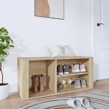 vidaXL Παπουτσοθήκη Sonoma Δρυς 100x35x45cm από Επεξεργασμένο Ξύλο