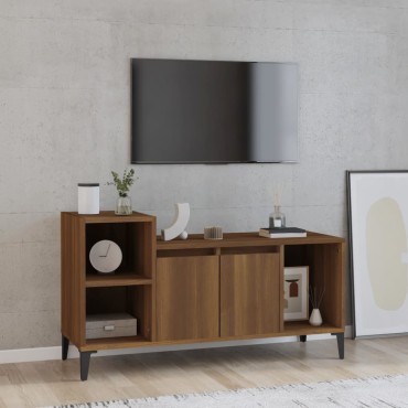 vidaXL Έπιπλο Τηλεόρασης Καφέ Δρυς 100x35x55cm Επεξεργασμένο Ξύλο