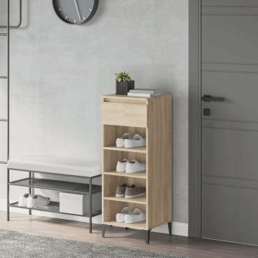 vidaXL Παπουτσοθήκη Sonoma Δρυς 40x36x105cm Επεξεργασμένο Ξύλο