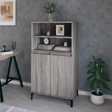 vidaXL Ντουλάπι Γκρι Sonoma 60x36x110cm από Επεξεργασμένο Ξύλο 1 τεμ.