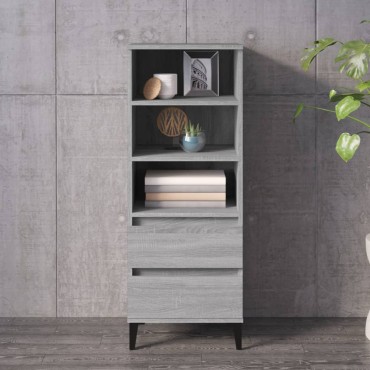 vidaXL Ντουλάπι Γκρι Sonoma 40x36x110cm από Επεξεργασμένο Ξύλο 1 τεμ.