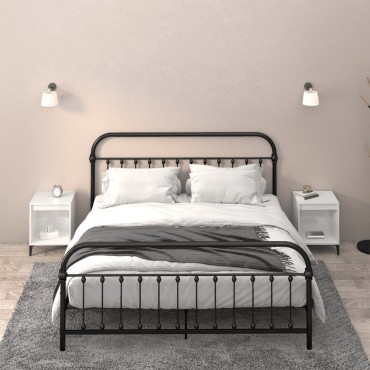 vidaXL Κομοδίνα 2 τεμ. Γυαλιστερό Λευκό 40x35x50cm