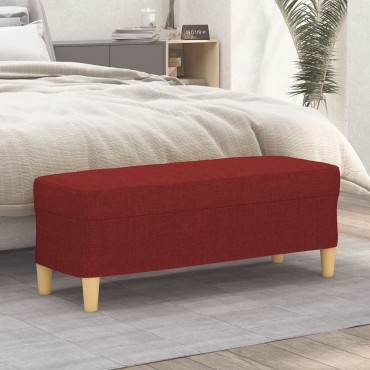 vidaXL Πάγκος μπορντό 100x35x41cm Υφασμάτινος 1 τεμ.