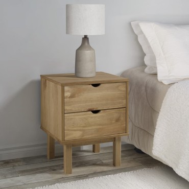 vidaXL Κομοδίνο OTTA 45x39x57cm από Μασίφ Ξύλο Πεύκου 1 τεμ.
