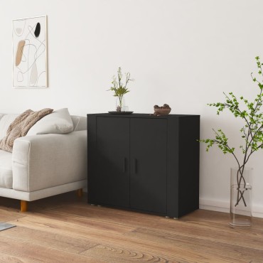 vidaXL Συρταριέρα Μαύρη 80x33x70cm από Επεξεργασμένο Ξύλο 1 τεμ.