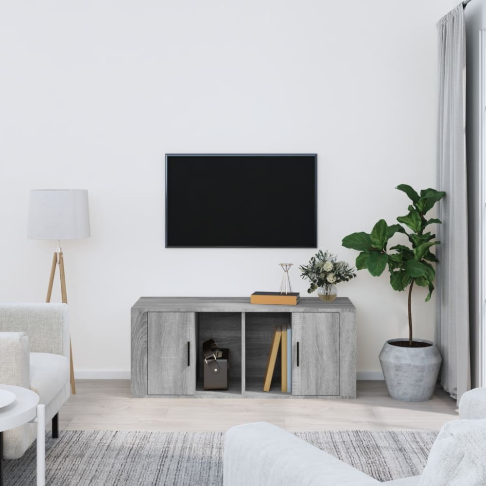 vidaXL Έπιπλο Τηλεόρασης Γκρι Sonoma 100x35x40cm από Επεξεργ. Ξύλο
