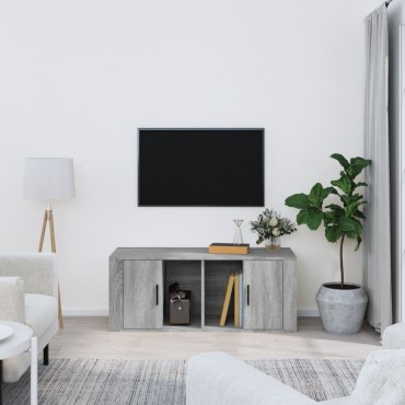 vidaXL Έπιπλο Τηλεόρασης Γκρι Sonoma 100x35x40cm από Επεξεργ. Ξύλο
