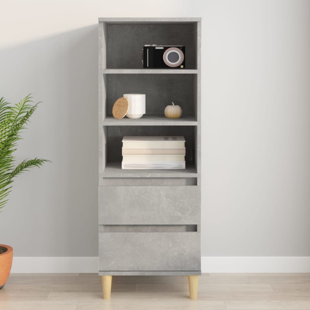 vidaXL Ντουλάπι Γκρι Σκυρ. 40x36x110cm από Επεξεργασμένο Ξύλο 1 τεμ.