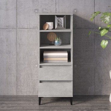 vidaXL Ντουλάπι Γκρι Σκυρ. 40x36x110cm από Επεξεργασμένο Ξύλο 1 τεμ.