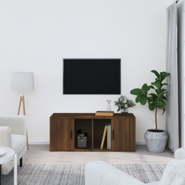 vidaXL Έπιπλο Τηλεόρασης Καφέ Δρυς 100x35x40cm Επεξεργασμένο Ξύλο