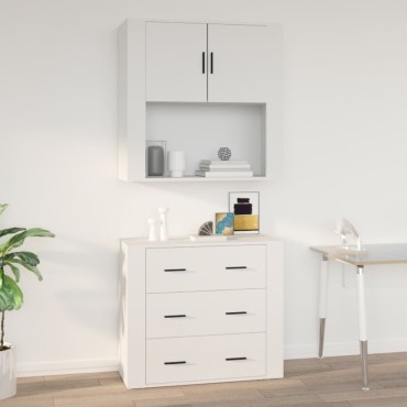 vidaXL Ντουλάπι Τοίχου Λευκό 80x33x80cm από Επεξεργασμένο Ξύλο 1 τεμ.