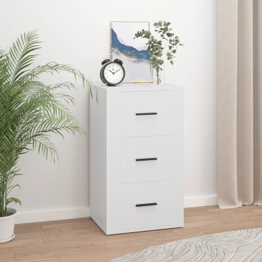 vidaXL Συρταριέρα Λευκή 40x33x70cm από Επεξεργασμένο Ξύλο 1 τεμ.