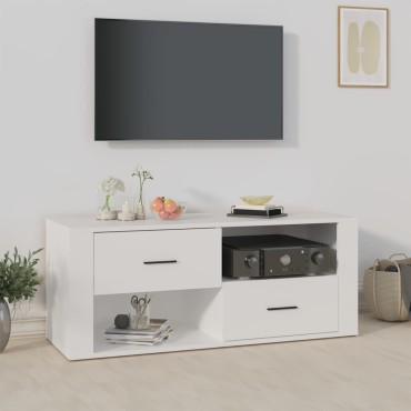 vidaXL Έπιπλο Τηλεόρασης Λευκό 100x35x40cm Επεξ. Ξύλο